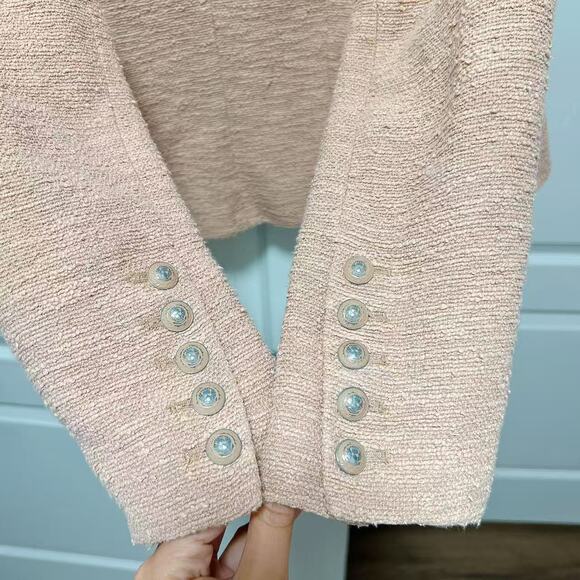 L’Agence Brooke Cropped Brown Crepe Blazer Size 8 - Picture 8 of 9